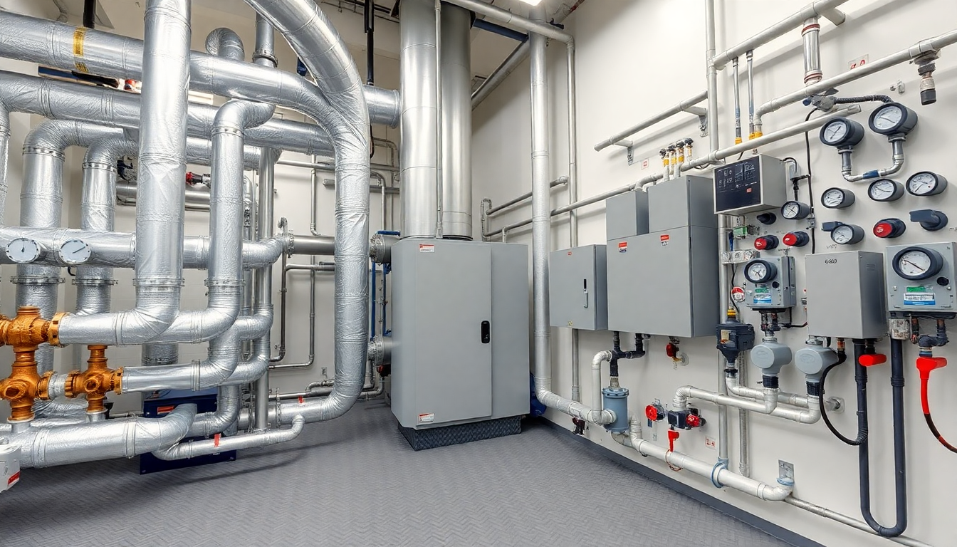 Installation de chauffage dans un local professionnel